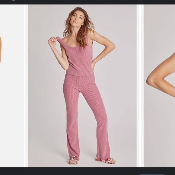 NWT Wildfox Ruby Kylie Ribbed Pink Lounge Tank - Picture 4 of 13